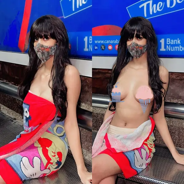 Beautiful Gamer Girl Public Nude Walk In Streets