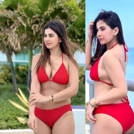 Desi Babe Meeti Kalher Unbuttons Shirt to Reveal Big Boobs
