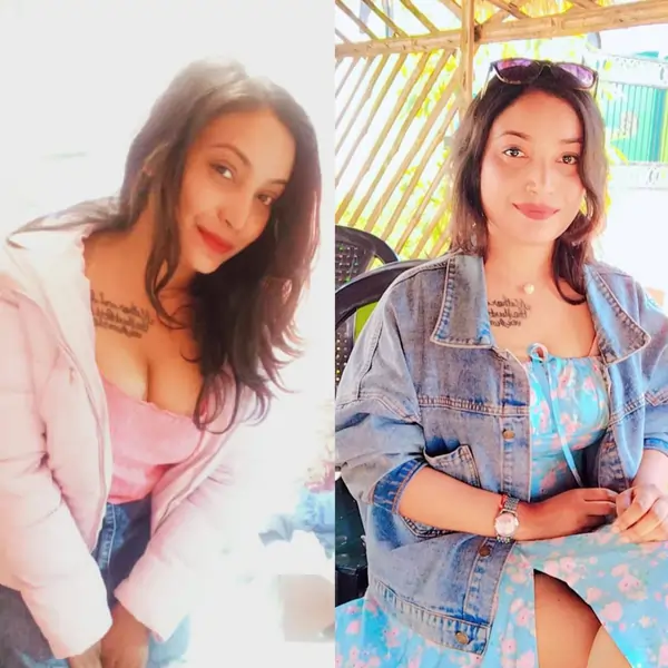 Desi Cute Beautiful Busty Tattoo Girlfriend