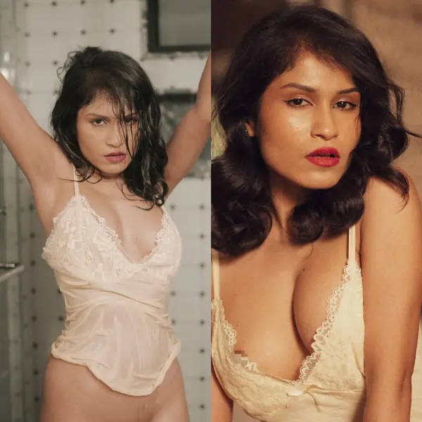 Nayantara Banjeere Sexy White Transparent Bathing