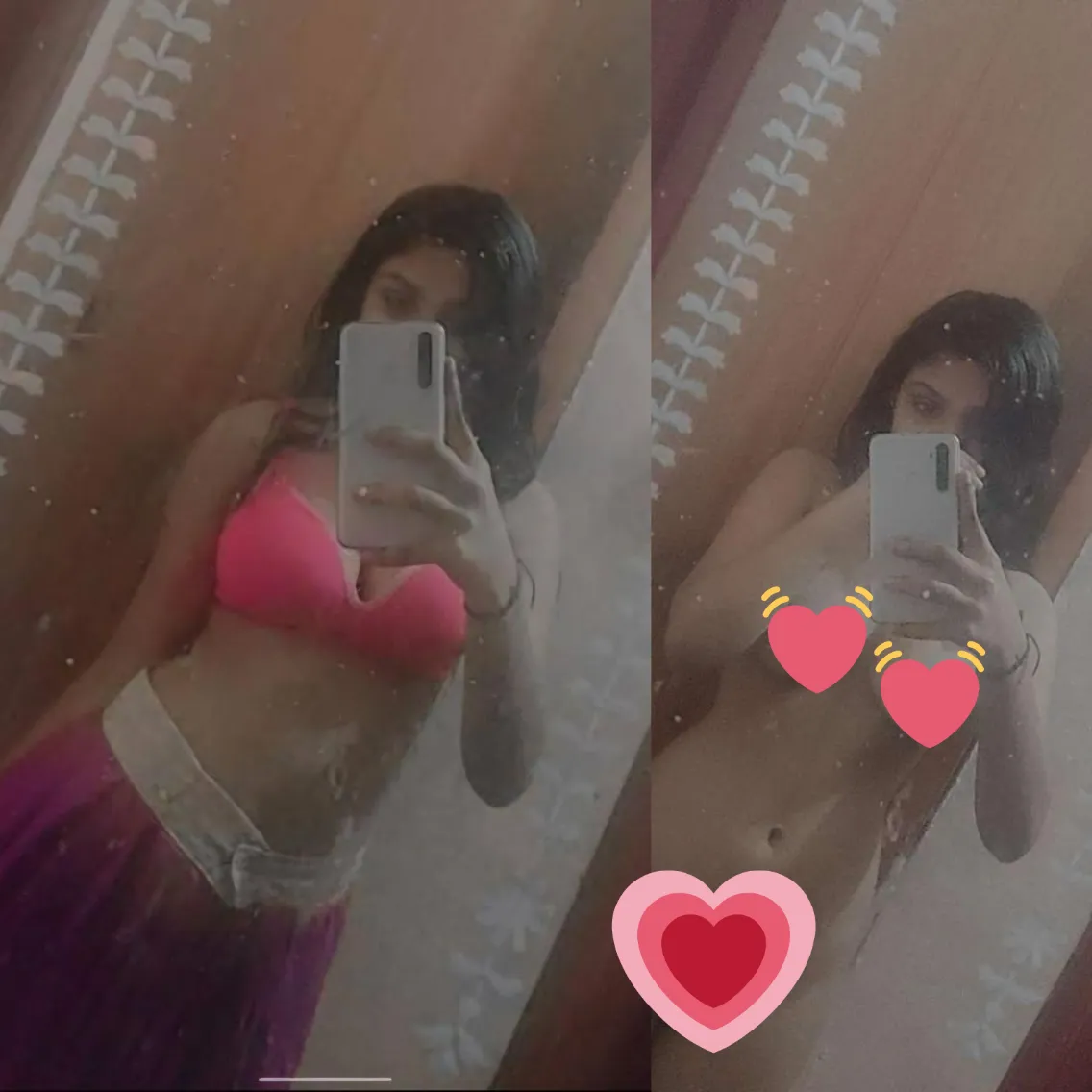 Girlfriend Show Full Nude Mirror Selfie
